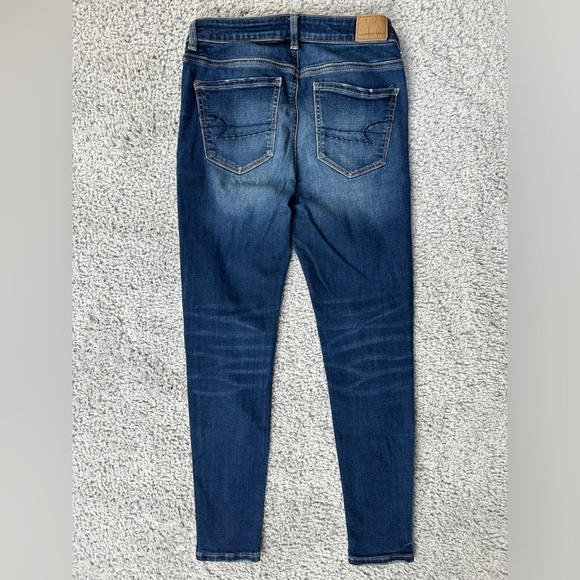 American Eagle Jeans Womens 6 Hi Rise Jegging Super Stretch Dark Wash Classic - Picture 6 of 6